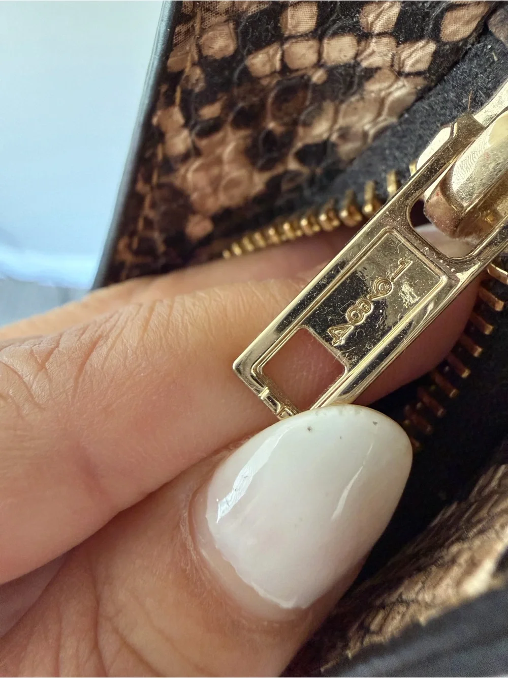Snake-Print Shoulder Bag by John Gault